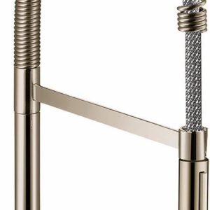 Axor Starck Semi-Pro Kitchen Faucet with Spring Pulldown Spray - Polished Nickel 10820831 Axor