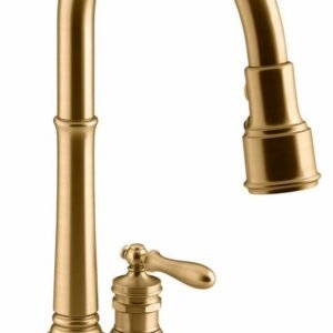 Artifacts Kitchen Faucet with Pulldown Spray - Vibrant Brushed Moderne Brass 99260-2MB Kohler