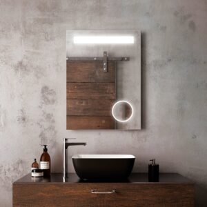 Emblem Illuminated Bathroom Makeup Mirror 24" x 32" MR1672-500-001 Kalia