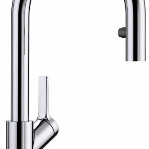 Urbena Kitchen Faucet with Pulldown Spray - Chrome 526390 Blanco