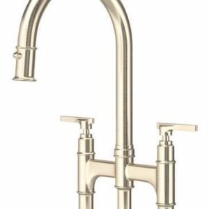 Southbank Bridge Kitchen Faucet with Pulldown Spray - Satin Nickel U.SB58D3LMSTN Perrin & Rowe