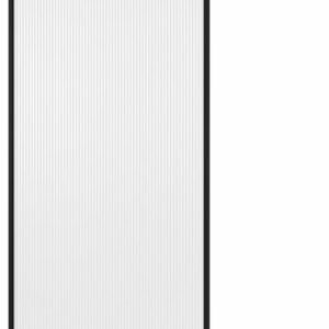 Dune Framed Shower Shield with Fluted Glass - Matte Black DR2077-160-006 Kalia