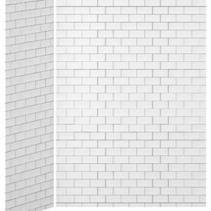 60 x 32 2-Panel Shower Wall Kit for Corner Installation - Tiles 700 Gloss WA2005-700-001 Kalia