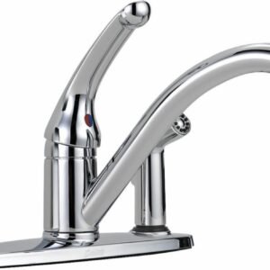 Single Handle Kitchen Faucet with Spray (Wholesale Packaging) - Chrome 336-TP-DST Delta