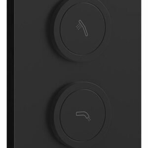 3-Way Thermostatic Valve and Trim with Push Buttons - Matte Black BF2062-160 Kalia