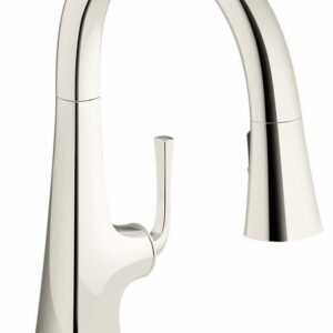 Graze Kitchen Faucet with Pulldown Spray - Vibrant Polished Nickel 22063-SN Kohler