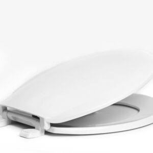 Round Front Toilet Seat with Top Mount HInge - White 1200-001 CENTOCO