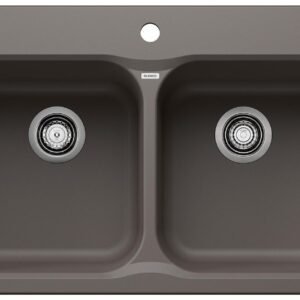 Vision 210 2 Bowl Silgranit Drop-In Kitchen Sink - Volcano Gray 402942 Blanco