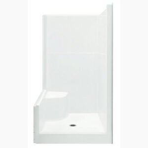 Comfortspace 43-1/4" x 49-1/4" Shower with LH Plumbing and Knee Wall - White 4825-0 Hytec