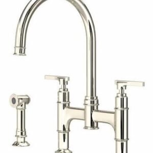 Southbank Bridge Kitchen Faucet With Side Spray - Polished Nickel U.SB57D3LMPN Perrin & Rowe