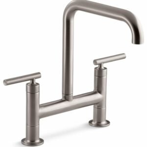 Purist Bridge Kitchen Faucet - Vibrant Stainless 7547-4-VS Kohler