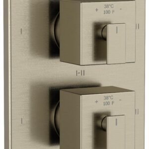 Zendo 6-Functions Thermostatic Valve Trim - Brushed Nickel TZOTQ46BN RIOBEL