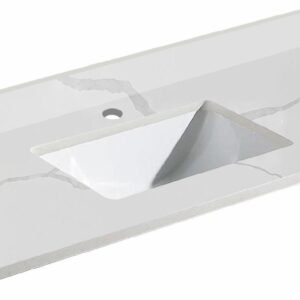 Calcutta Quartz Counter Top with Undermount Sink - Calcutta QT2249CC Duval