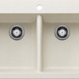 Horizon 210 2 Bowl Silgranit Drop-In Kitchen Sink - Soft White 402868 Blanco
