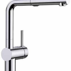 Linus Kitchen Faucet with Pullout Spray - Chrome 526365 Blanco