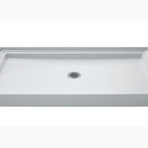 Kendale 60" x 36" Center Drain Shower Base - White ACR3785-0 Hytec