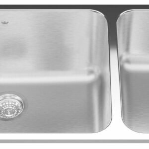 Steel Queen 41-1/2" 2 Bowl Drop-In Laundry Sink - Stainless Steel QCA1942-10 Kindred