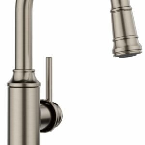 Empressa Bar/Prep Faucet with Pulldown Spray - Satin Platinum 443247 Blanco