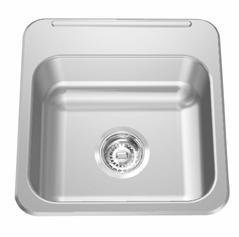 15-1/8" 2-Hole 1 Bowl Drop-In Kitchen Sink - Stainless Steel ALBS1306P-1-2 Franke