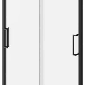Ikonik Bypass (Door 1 of 2) 60 x 79 Alcove Sliding Door Fixed Panel - Matte Black DR1951-160-003 Kalia
