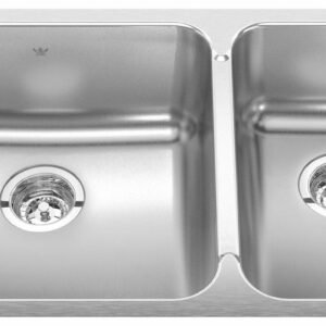 Steel Queen 32-7/8" 1.5 Bowl Undermount Sink - Stainless Steel QCUA1933R-8 Kindred
