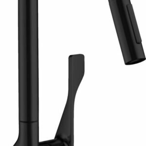 Axor Citterio Kitchen Faucet with Pulldown Spray - Matte Black 39835671 Axor
