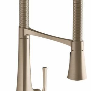 Graze Semi-Professional Kitchen Faucet with Spring Pulldown Spray - Vibrant Brushed Bronze 22060-BV Kohler