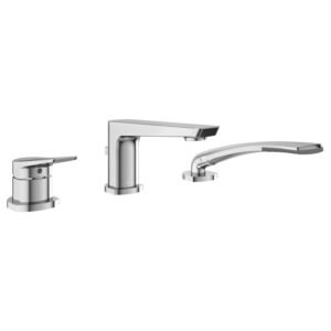 Moroka 3-Piece Deck Mount Tub Filler with Hand Shower - Chrome BF1917-110 Kalia