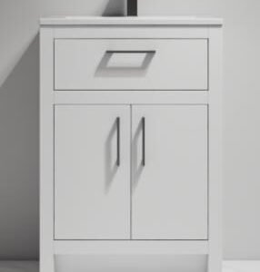 Dice 24 Vanity (Cabinet Only) - White DC3518-24W Duval