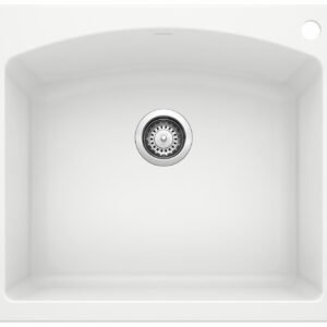 Diamond 1 Bowl Drop-In Silgranit Sink - White 400063 Blanco