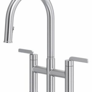 Authentica Bridge Pulldown Kitchen Faucet - Stainless Steel AU400SS RIOBEL