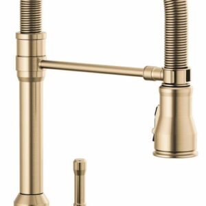 Broderick Touchless Kitchen Faucet with Pulldown Spray - Champagne Bronze 9690TL-CZ-DST Delta