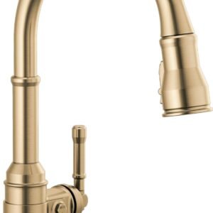 Broderick Touch Kitchen Faucet with Pulldown Spray - Champagne Bronze 9190T-CZ-DST Delta