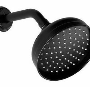 Rustik 6" Shower Head with Wall Arm - Black BF1535-165 Kalia