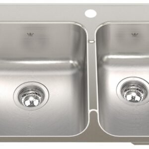 Steel Queen 27-1/4" 1-Hole 1.5 Bowl Drop-In Kitchen Sink - Stainless Steel QCLA2027R-8-1 Kindred