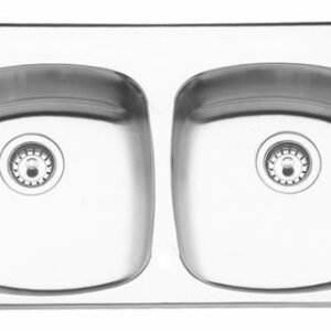 31-1/4" 1-Hole 2 Bowl Drop-In Kitchen Sink - Stainless Steel ALBD6405-1-1 Franke