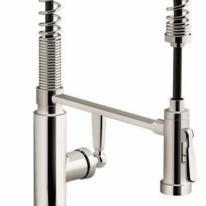 Edalyn by Studio McGee Semi Professional Kitchen Faucet with Spring Pulldown Spray - Vibrant Polished Nickel 28360-SN Kohler