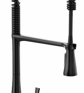 Sinema Motionsense Wave Pre-Rinse Kitchen Faucet with Spring Pulldown Spray - Matte Black S5235EWBL Moen