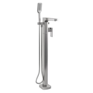 Grafik 3-Piece Floor Mount Tub Filler with Hand Shower - Pure Nickel BF1293-125 Kalia