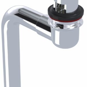 Open Grid Offset Bathroom Sink Drain with Overflow - Chrome 3700WC +osb