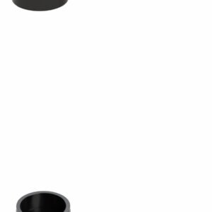 Clicker ABS Offset Waste & Overflow Kit with Round Faceplate - Matte Black 6042QK-MBL +osb