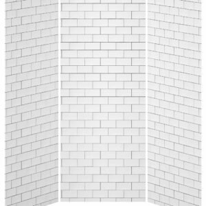 36 x 36 x 36 3-Panel Shower Wall Kit for Alcove Installation - Tiles 700 Gloss WA2009-700-001 Kalia
