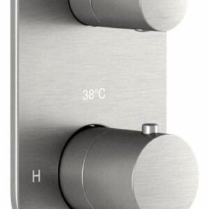 RoundOne Valve Trim for 2 or 3-Way Thermostatic Valve with Integrated Diverter - Pure Nickel 104082-125 Kalia