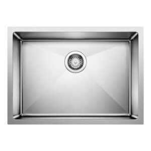 Quatrus R15 U Medium 1 Bowl Undermount Kitchen Sink - Stainless 401517 Blanco