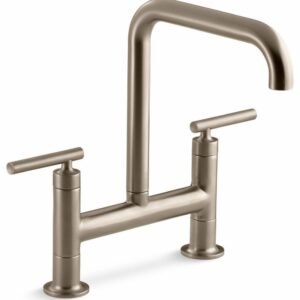 Purist Bridge Kitchen Faucet - Vibrant Brushed Bronze 7547-4-BV Kohler