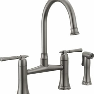 Tulham Bridge Kitchen Faucet with Side Spray - Luxe Steel 62558LF-SL Brizo