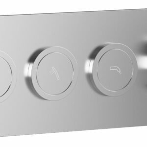3-Way Thermostatic Valve Trim with Push Buttons - Chrome 106834-110 Kalia