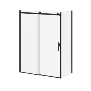 Koncept Evo 60" x 77" Alcove Sliding Shower Door Fixed Panel (Door 1 of 2) - Matte Black DR1790-160-003 Kalia