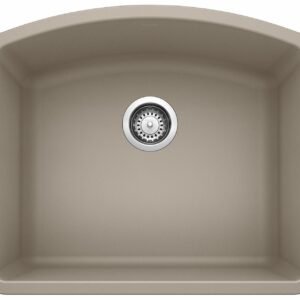 Diamond U 1 Bowl Undermount Silgranit Sink - Truffle 401150 Blanco