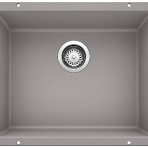 Precis U 1 Bowl Undermount Silgranit Sink - Metallic Gray 401680 Blanco